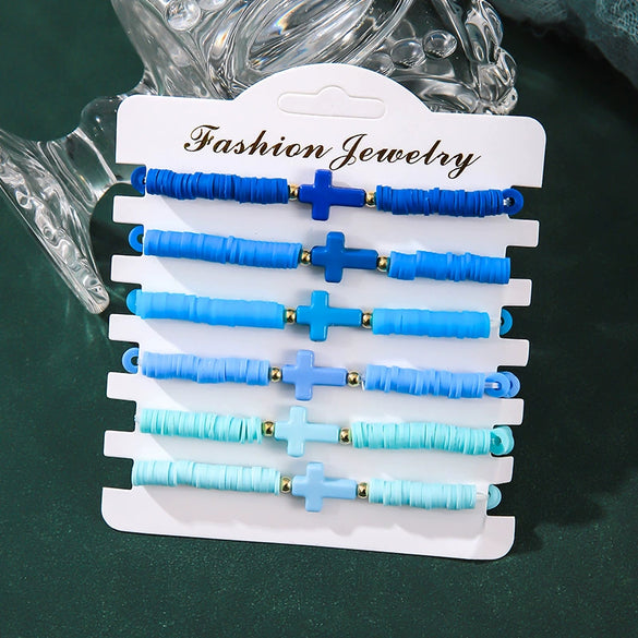 Soft Polymer Clay Geometric Handmade Bracelet For Unisex