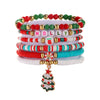 Soft Pottery Beaded Bracelet Polymer Clay Christmas Minimalist Style Women's Jewelry