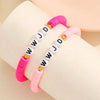 Soft Pottery Bracelet Geometric Pattern Handmade Unisex