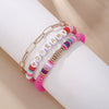 Soft Pottery Bracelet Polymer Ccb Geometric Handmade Unisex