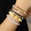 Soft Pottery Geometric Beads Handmade Adjustable Friendship Bracelet