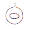 Soft Pottery Round Necklace For Women Handwoven Geometric Style