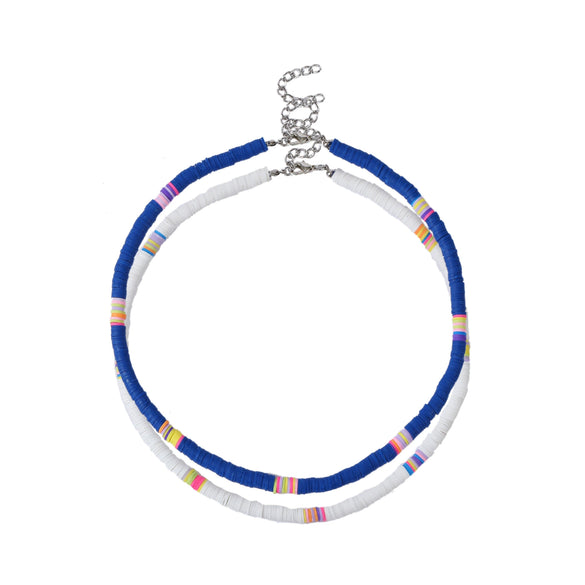 Soft Pottery Round Necklace For Women Handwoven Geometric Style