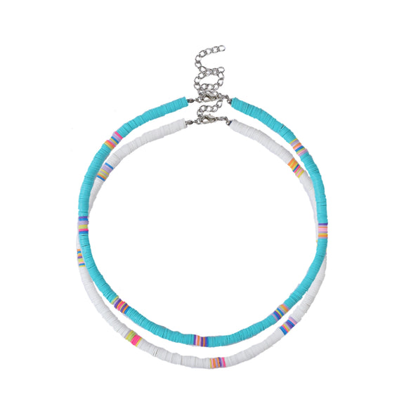 Soft Pottery Round Necklace For Women Handwoven Geometric Style
