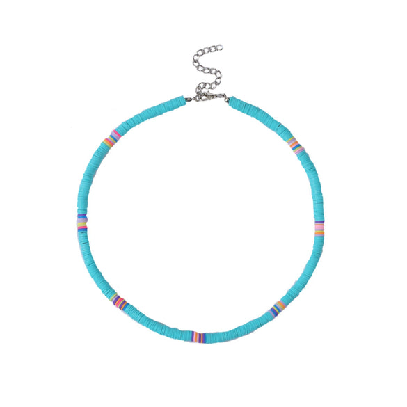 Soft Pottery Round Necklace For Women Handwoven Geometric Style