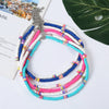 Soft Pottery Round Necklace For Women Handwoven Geometric Style