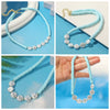 Soft Pottery Turquoise Geometric Women's Necklace