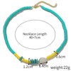 Soft Pottery Turquoise Geometric Women's Necklace