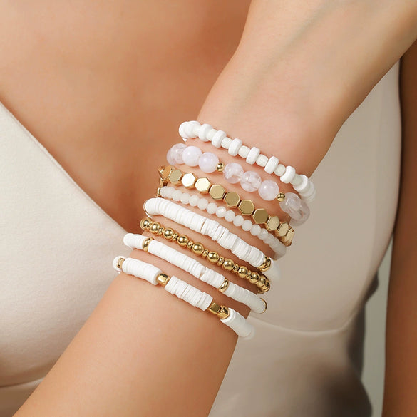 Soft Pottery Women's Simple Geometric Electroplated Bracelet