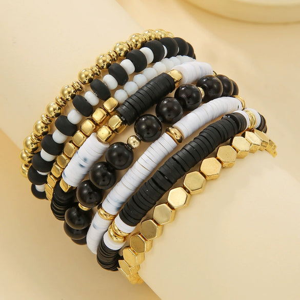 Soft Pottery Women's Simple Geometric Electroplated Bracelet