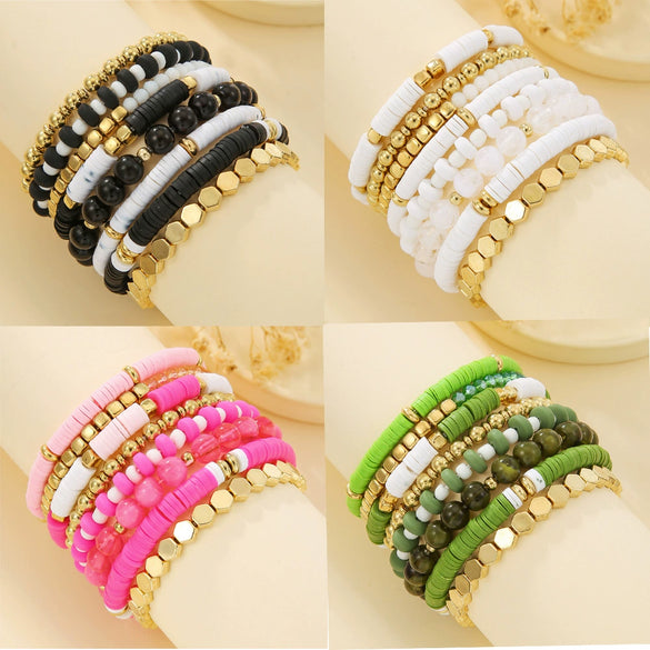 Soft Pottery Women's Simple Geometric Electroplated Bracelet