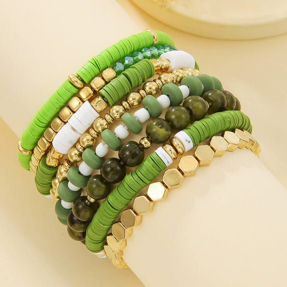 Soft Pottery Women's Simple Geometric Electroplated Bracelet