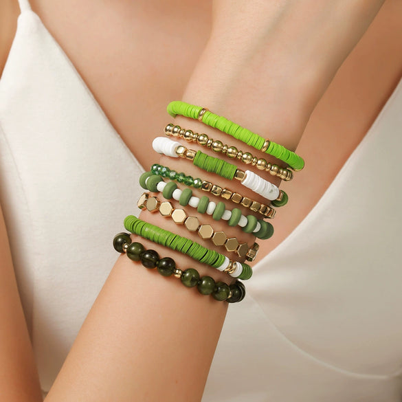Soft Pottery Women's Simple Geometric Electroplated Bracelet