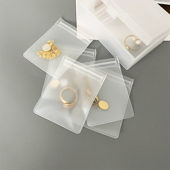 Soft Protective Eva Frosted Ziplock Jewelry Storage Bag For Earrings And Necklace