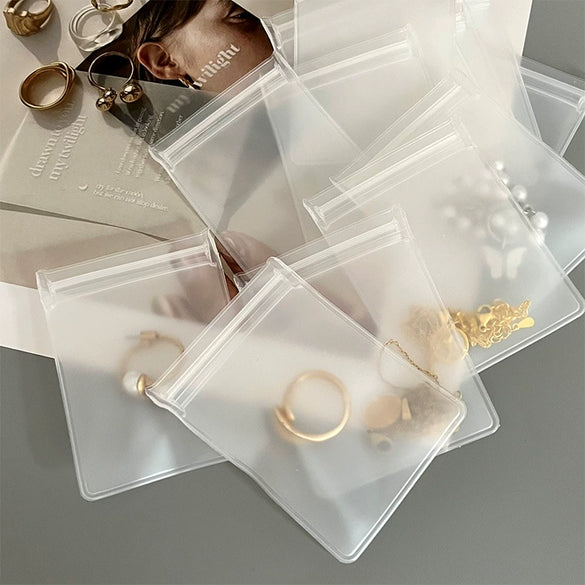 Soft Protective Eva Frosted Ziplock Jewelry Storage Bag For Earrings And Necklace