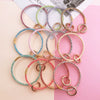 Soft Rubber Colored Diamond Bracelet Keychain