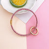 Soft Rubber Colored Diamond Bracelet Keychain