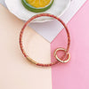 Soft Rubber Colored Diamond Bracelet Keychain