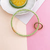 Soft Rubber Colored Diamond Bracelet Keychain