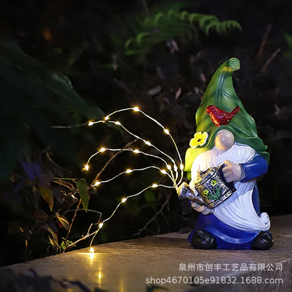 Solar Light-Emitting ELF Decoration Balcony Small Garden Decoration Landscape Outdoor Courtyard Garden Lawn Decoration Ornaments