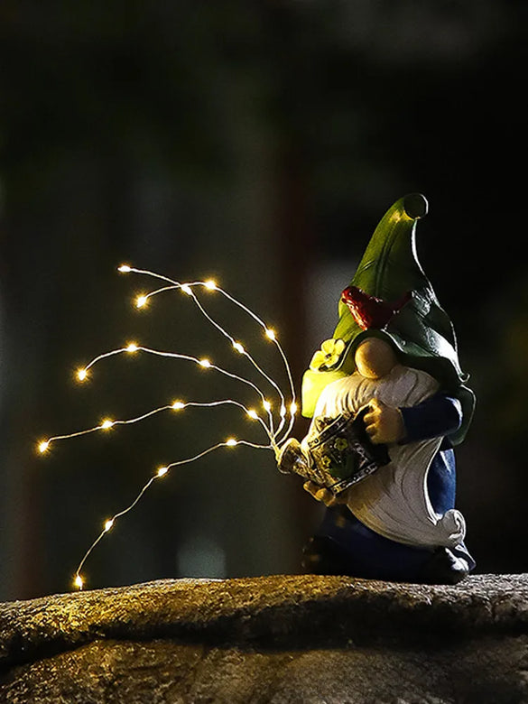 Solar Light-Emitting ELF Decoration Balcony Small Garden Decoration Landscape Outdoor Courtyard Garden Lawn Decoration Ornaments