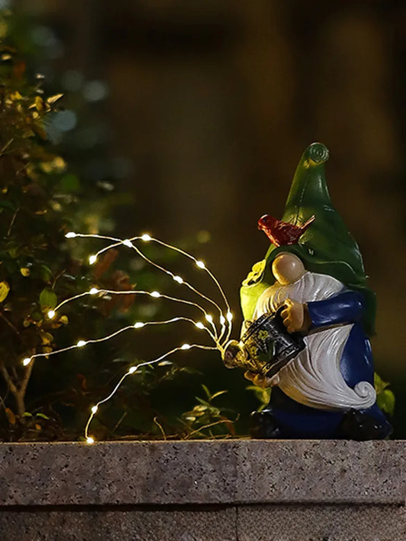 Solar Light-Emitting ELF Decoration Balcony Small Garden Decoration Landscape Outdoor Courtyard Garden Lawn Decoration Ornaments