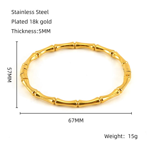 Solid Color 304 Stainless Steel Bangle In Bulk