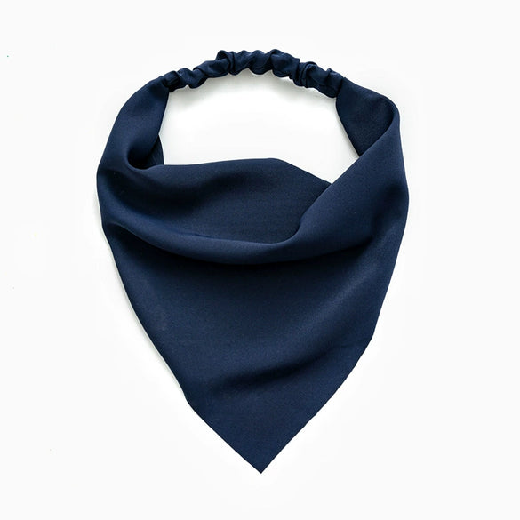Solid Color Chiffon Triangle Scarf Hair Band Women's Simple Geometric Headwear