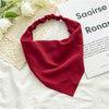 Solid Color Chiffon Triangle Scarf Hair Band Women's Simple Geometric Headwear