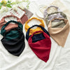 Solid Color Chiffon Triangle Scarf Hair Band Women's Simple Geometric Headwear