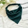 Solid Color Chiffon Triangle Scarf Hair Band Women's Simple Geometric Headwear