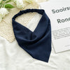 Solid Color Chiffon Triangle Scarf Hair Band Women's Simple Geometric Headwear