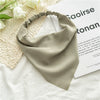 Solid Color Chiffon Triangle Scarf Hair Band Women's Simple Geometric Headwear