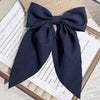 Solid Color Large Bow Hairpin Fabric Manual Duckbill Clip For Japanese Girl Lolita College Jk Style Hair Accessories