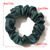 Solid Color Satin Cloth Hair Loop High Elasticity Handmade Simple Ball Head Hair Tie Basic All Match Headwear
