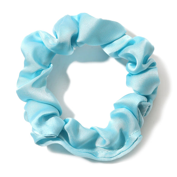 Solid Color Satin Cloth Hair Loop High Elasticity Handmade Simple Ball Head Hair Tie Basic All Match Headwear