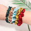 Solid Color Satin Cloth Hair Loop High Elasticity Handmade Simple Ball Head Hair Tie Basic All Match Headwear