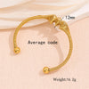 Solid Color Solid Color Stainless Steel 18k Gold Plated Bangle In Bulk