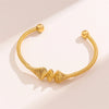 Solid Color Solid Color Stainless Steel 18k Gold Plated Bangle In Bulk
