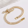 Solid Color Zircon Knotted Tennis Chain Bracelet For Women Copper Material Hip Hop Fashion
