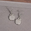 Sparkling Rhinestone Apple Earrings In Zinc Alloy Versatile Fruit Stud And Hoop Style Jewelry For Women