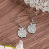 Sparkling Rhinestone Apple Earrings In Zinc Alloy Versatile Fruit Stud And Hoop Style Jewelry For Women