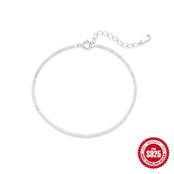 Sparkling S925 Silver Bracelet With Niche Cauliflower Chain Design Geometric Pattern Light Luxury Basic Hand Jewelry Electroplated With Real Gold Plating