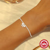 Sparkling S925 Silver Bracelet With Niche Design Cauliflower Chain Ginky Star And Bow Electroplated For Women