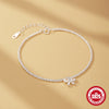 Sparkling S925 Silver Bracelet With Niche Design Cauliflower Chain Ginky Star And Bow Electroplated For Women