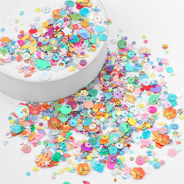 Special Shaped Colorful Mixed Beads And Flash Sequins Handmade Diy Ear And Necklace Clothing Accessories