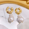 Specialshaped Artificial Pearl Earrings Natural Style
