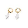 Specialshaped Artificial Pearl Earrings Natural Style