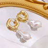 Specialshaped Artificial Pearl Earrings Natural Style