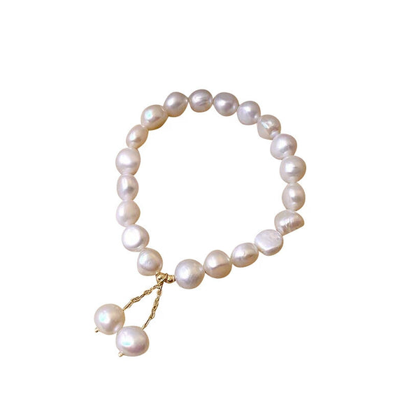 Specialshaped Baroque Freshwater Pearl Women's Handmade Retro Elegant Bracelet